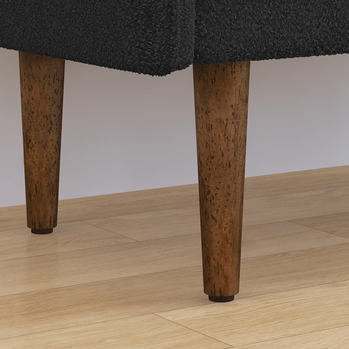 Teddy velvet storage stool, ,with storage space, suitable for apartments, living rooms and bedrooms-BLACK(45.98'*16.75'*21.75') - Mervyns