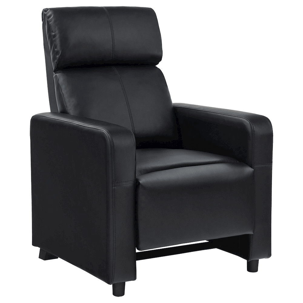 Toohey Upholstered Tufted Recliner Living Room Set Black - Mervyns