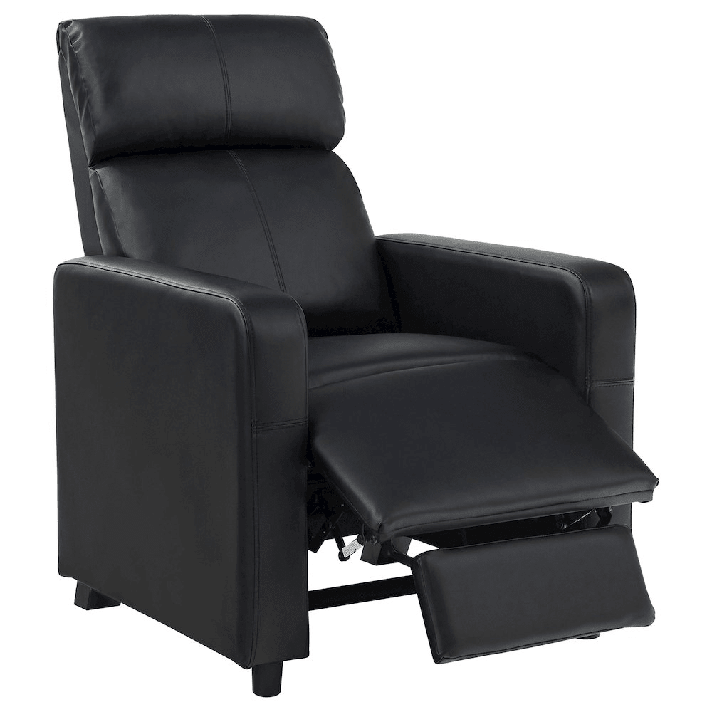 Toohey Upholstered Tufted Recliner Living Room Set Black - Mervyns