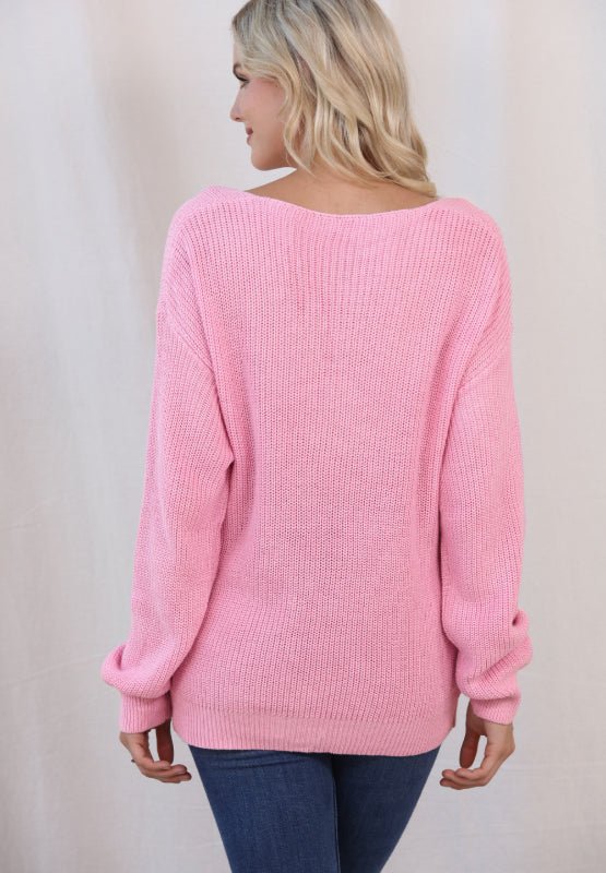 V-Neck Drop Shoulder Sweater - Mervyns