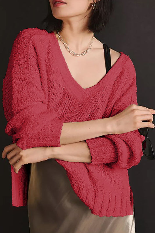 V-Neck Dropped Shoulder Sweater - Mervyns