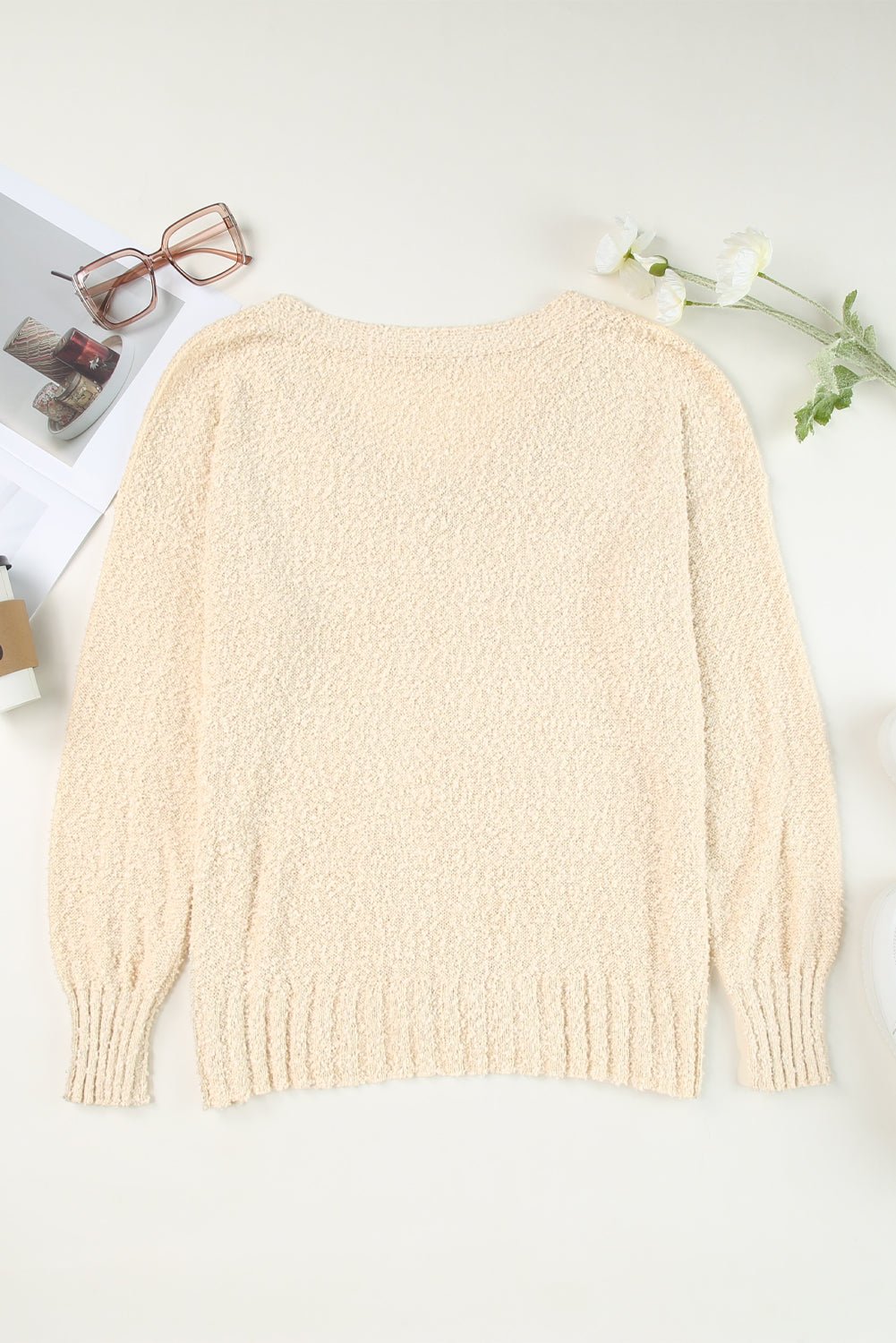 V-Neck Dropped Shoulder Sweater - Mervyns