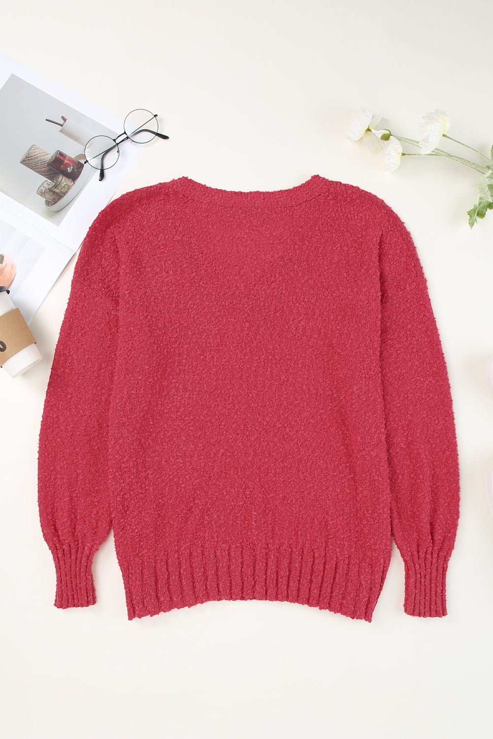 V-Neck Dropped Shoulder Sweater - Mervyns