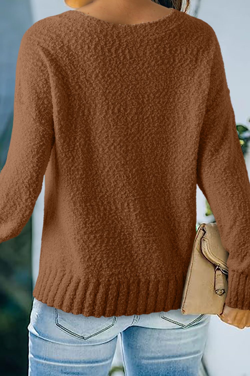V-Neck Dropped Shoulder Sweater - Mervyns