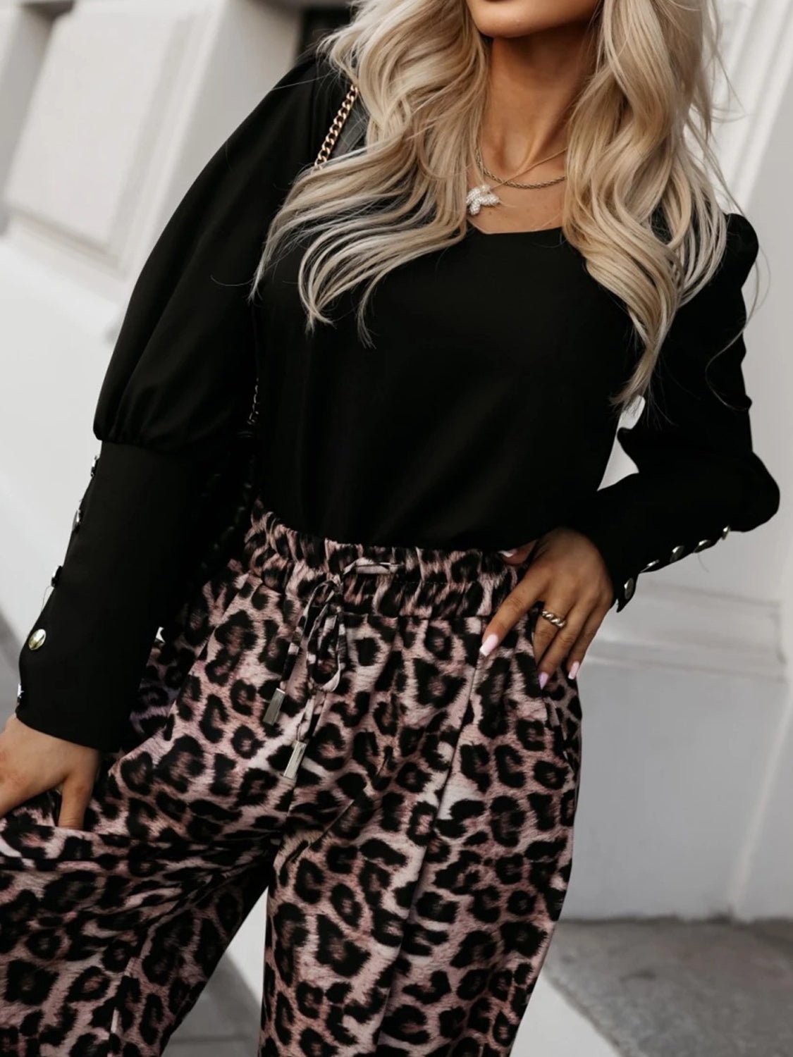 V-Neck Long Sleeve Blouse - Mervyns
