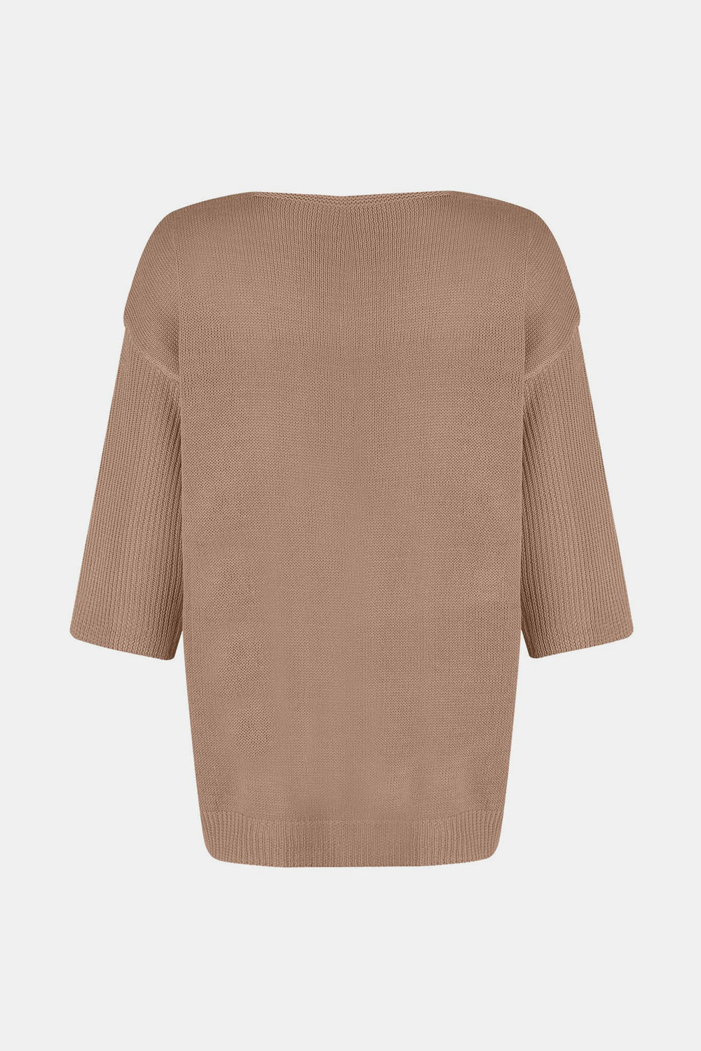 V-Neck Three-Quarter Sleeve Knit Top - Mervyns