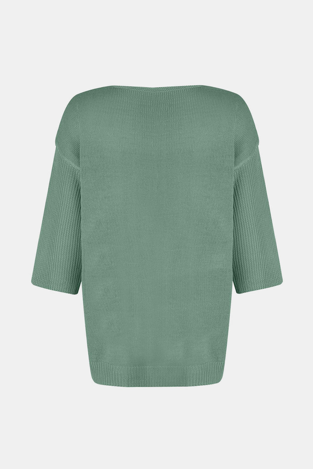 V-Neck Three-Quarter Sleeve Knit Top - Mervyns
