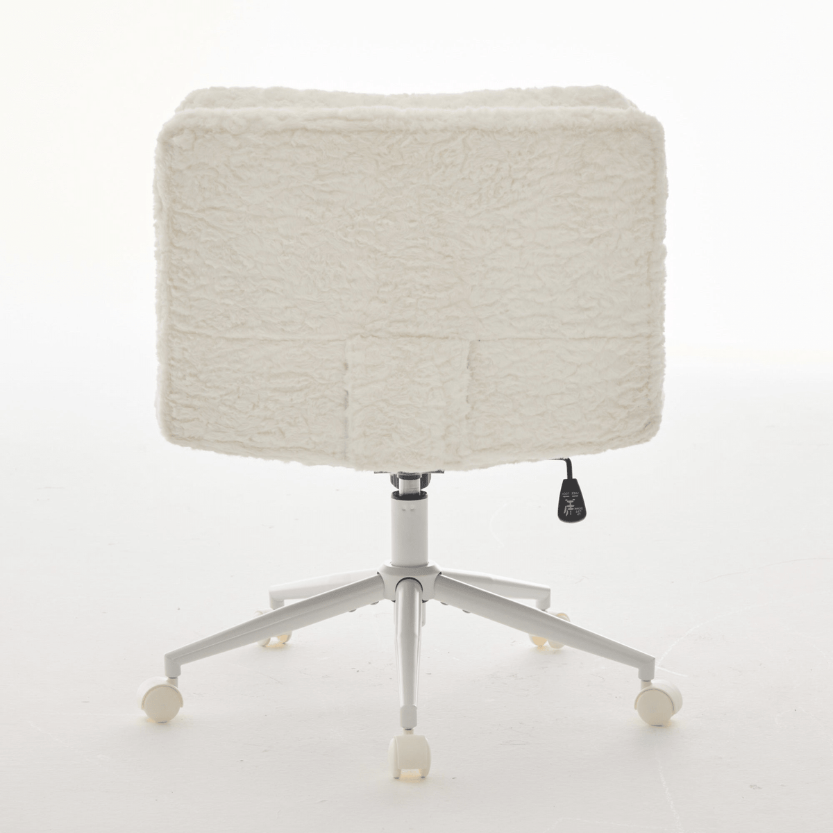 Wider Seat Office Chair Artificial Rabbit Hair Home Office Chair with Metal Base - Mervyns