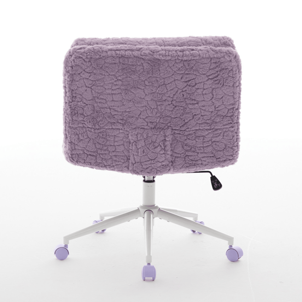Wider Seat Office Chair Artificial Rabbit Hair Home Office Chair with Metal Base - Mervyns