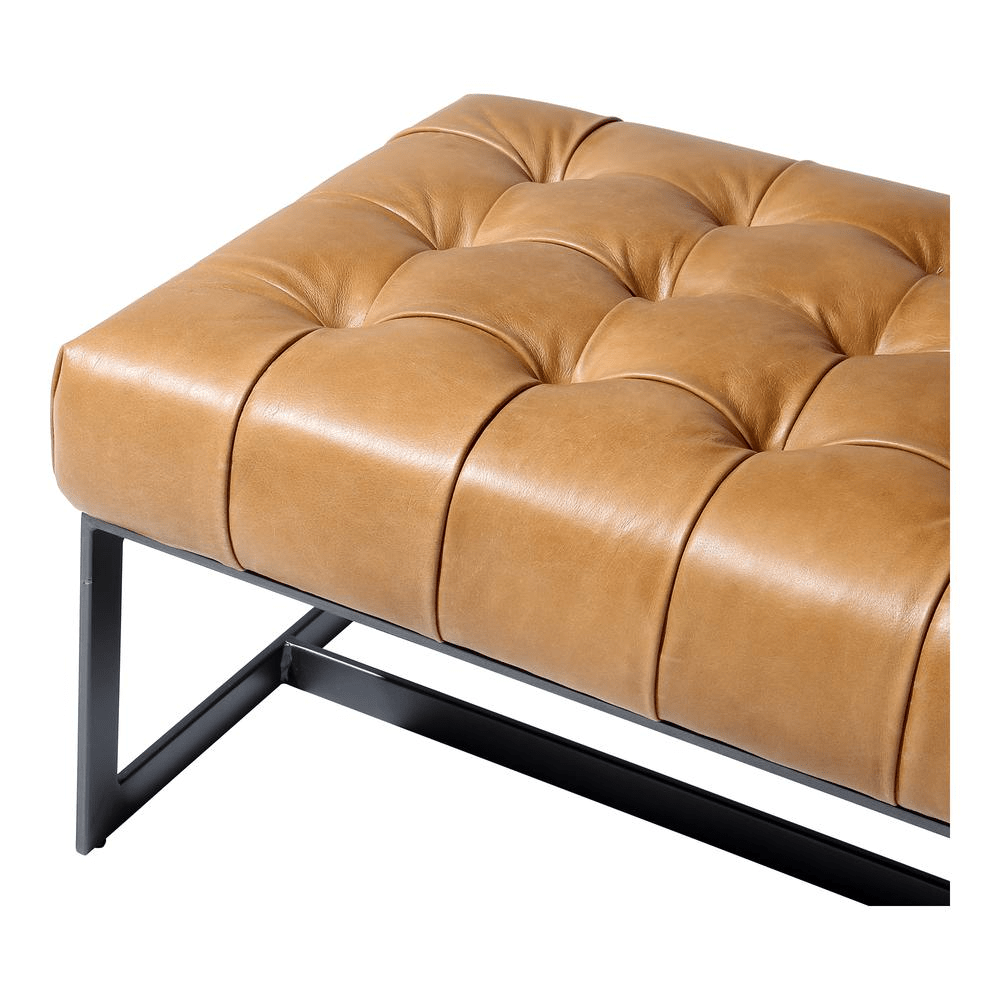 Wyatt Leather Bench - Mervyns