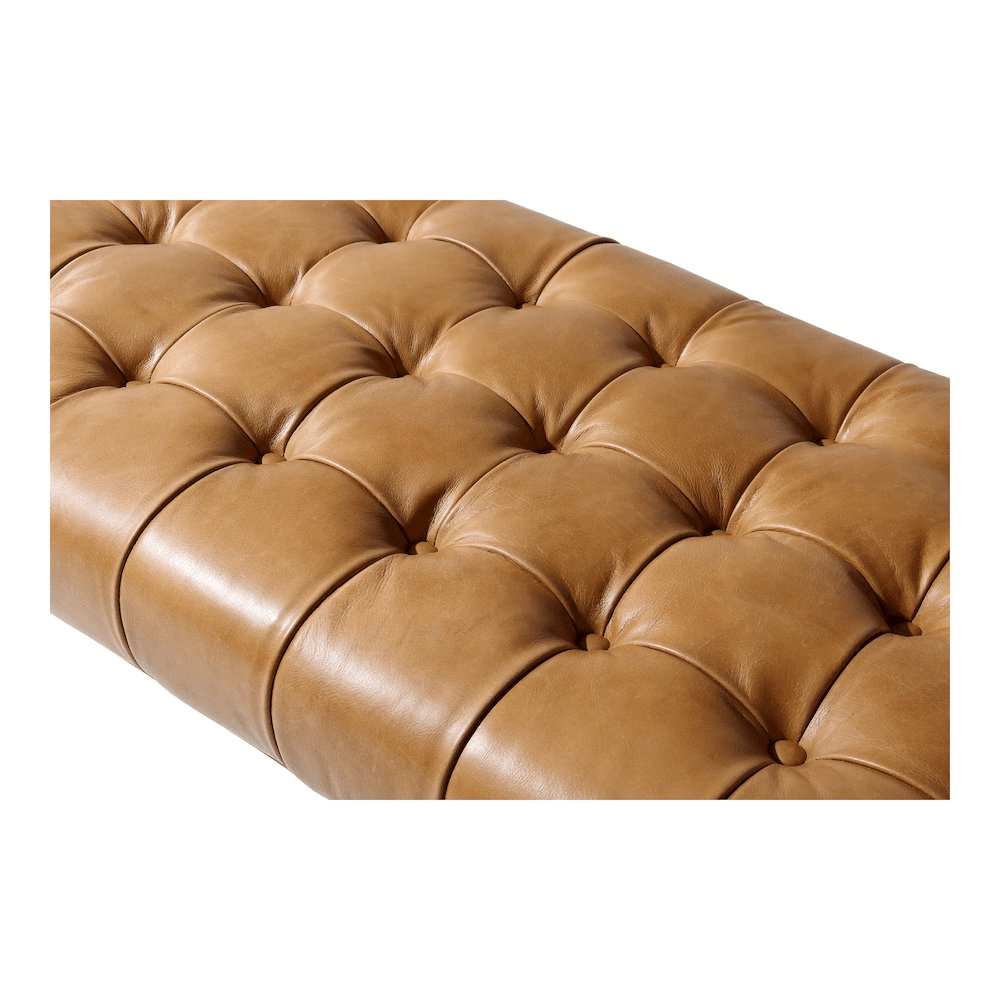 Wyatt Leather Bench - Mervyns