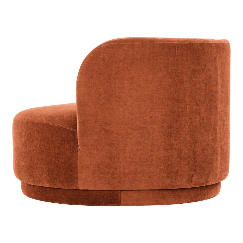 Yoon Chaise Right Fired Rust - Mervyns