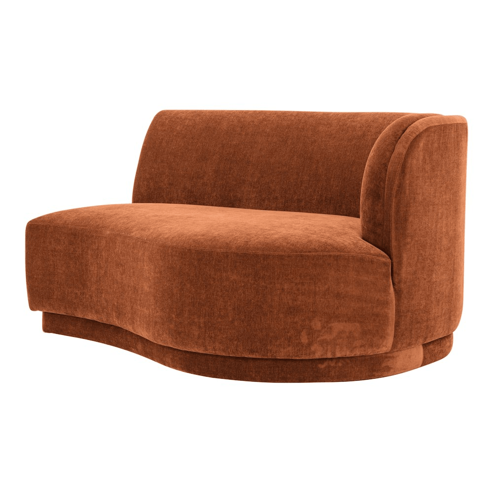 Yoon Chaise Right Fired Rust - Mervyns