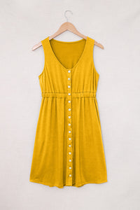 Thumbnail for Sleeveless Button Down Mini Dress