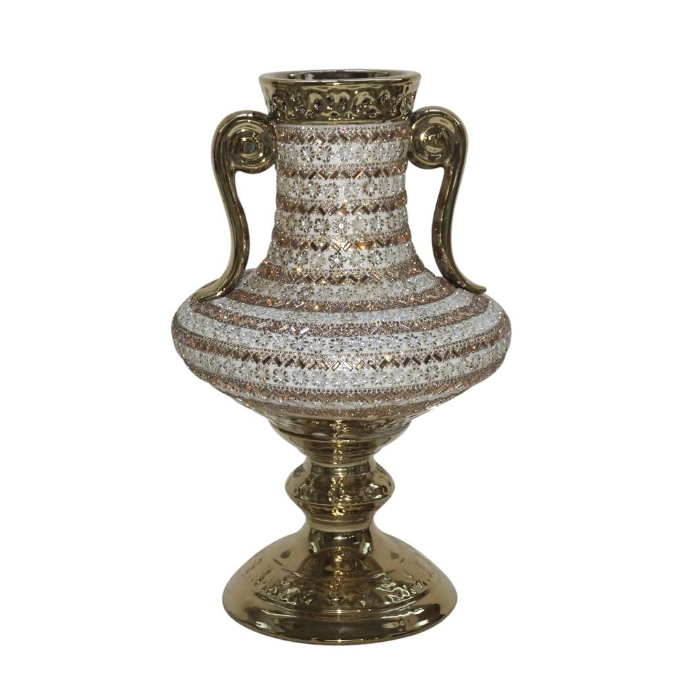 Golden Floral Vase