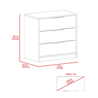 Thumbnail for Egeo 3 Drawers Dresser, Superior Top