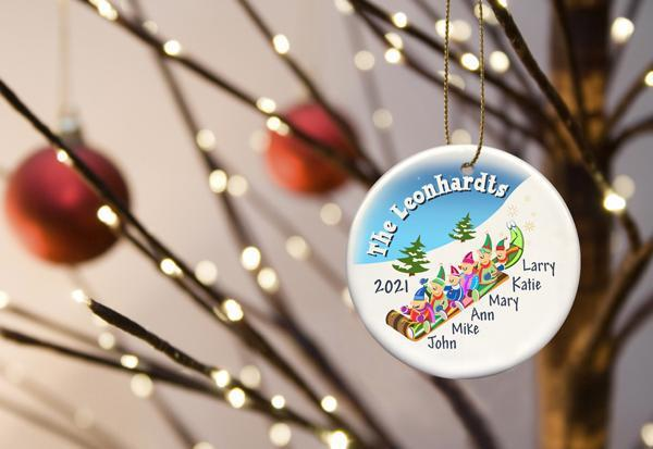 Christmas Ornament - Elves Family