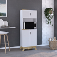 Thumbnail for Calathea Microwave Pantry Double Door Cabinet
