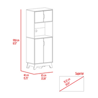 Thumbnail for Calathea Microwave Pantry Double Door Cabinet