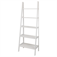 Thumbnail for 5-Shelf Ladder Bookcase-White