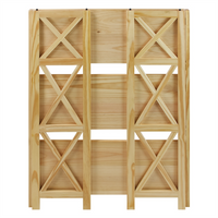 Thumbnail for Montego 3-Shelf Folding Bookcase -Natural