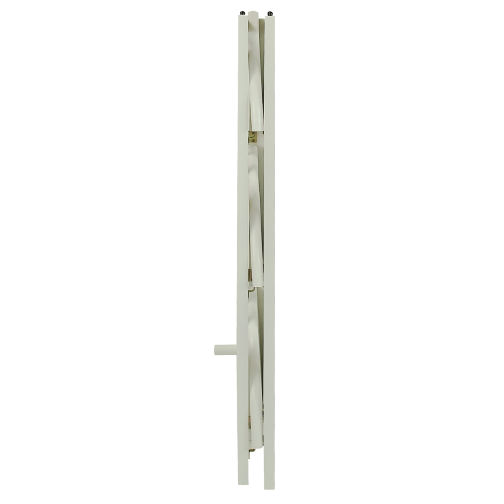 4-Shelf Corner Folding Bookcase-White