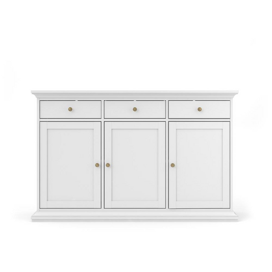 Sideboard with 3 Doors and 3 Drawers, White