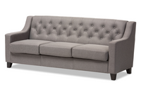 Thumbnail for Arcadia Grey Button-Tufted Living Room 3-Seater Sofa