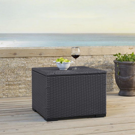 Biscayne Outdoor Wicker Coffee Table Brown