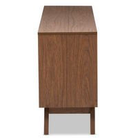 Thumbnail for Hildon Mid-Century Modern White and Walnut Wood 6-Drawer Storage Dresser