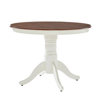 Thumbnail for Shelby Round Dining Table Distressed White