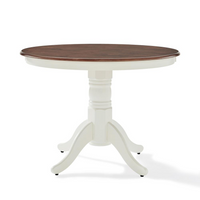 Thumbnail for Shelby Round Dining Table Distressed White