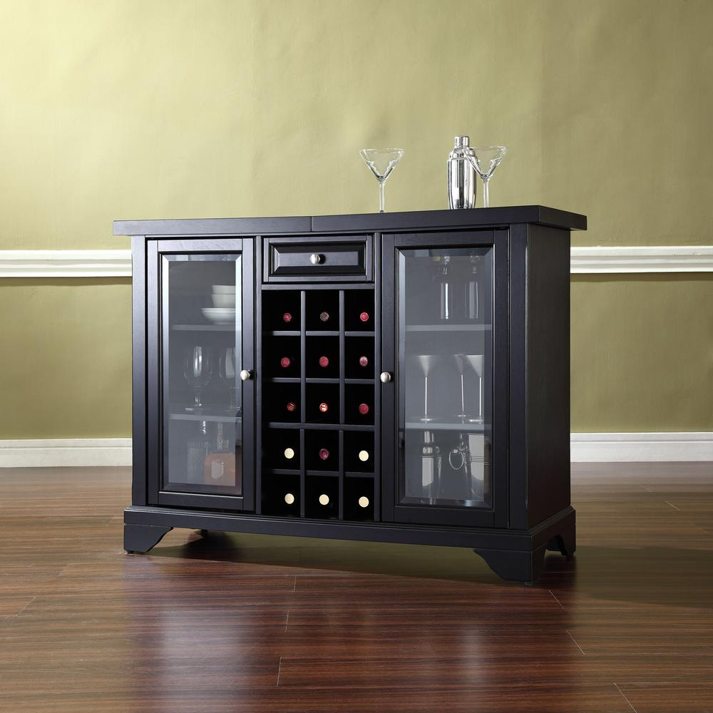 Lafayette Sliding Top Bar Cabinet Black