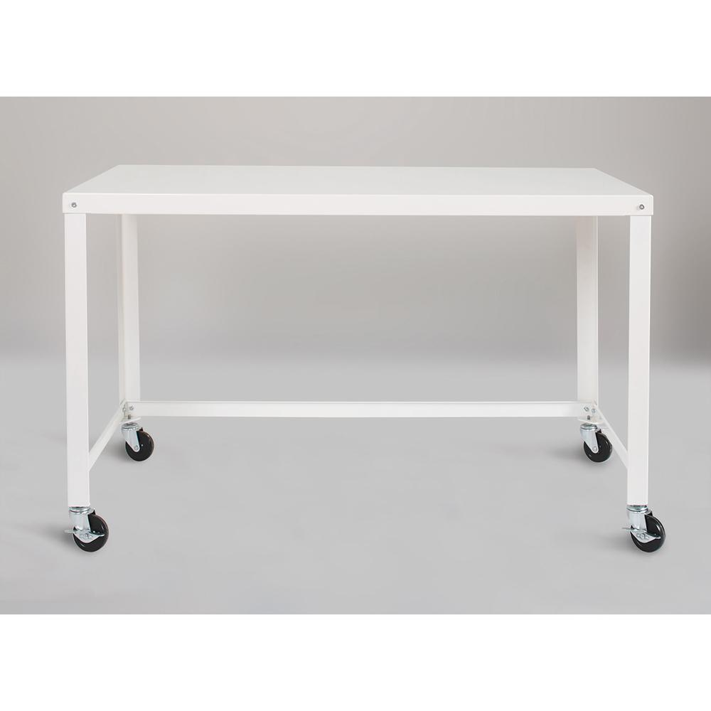Lorell Personal Mobile Desk - Rectangle Top - 48" Table Top Width x 23" Table Top Depth - 29.50" Height - Assembly Required - White