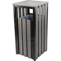 Thumbnail for Lorell Outdoor Waste Bin - Rectangular - Weather Resistant - 33.6