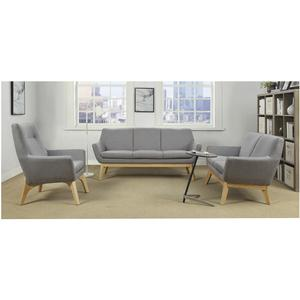 Lorell Quintessence Collection Upholstered Loveseat - 53.1" x 19.8" x 32.8" - Material: Wood Leg - Finish: Gray