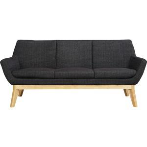 Lorell Quintessence Collection Upholstered Sofa - 19.8" x 73.3" x 32.8" - Material: Wood Leg - Finish: Black
