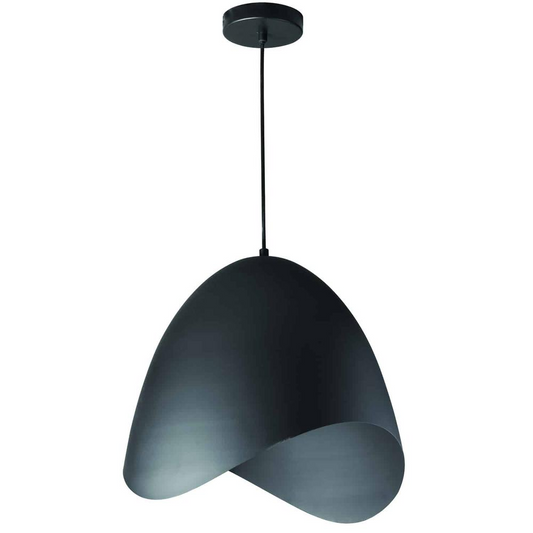 Hailey 1 Light Pendant, Black Finish