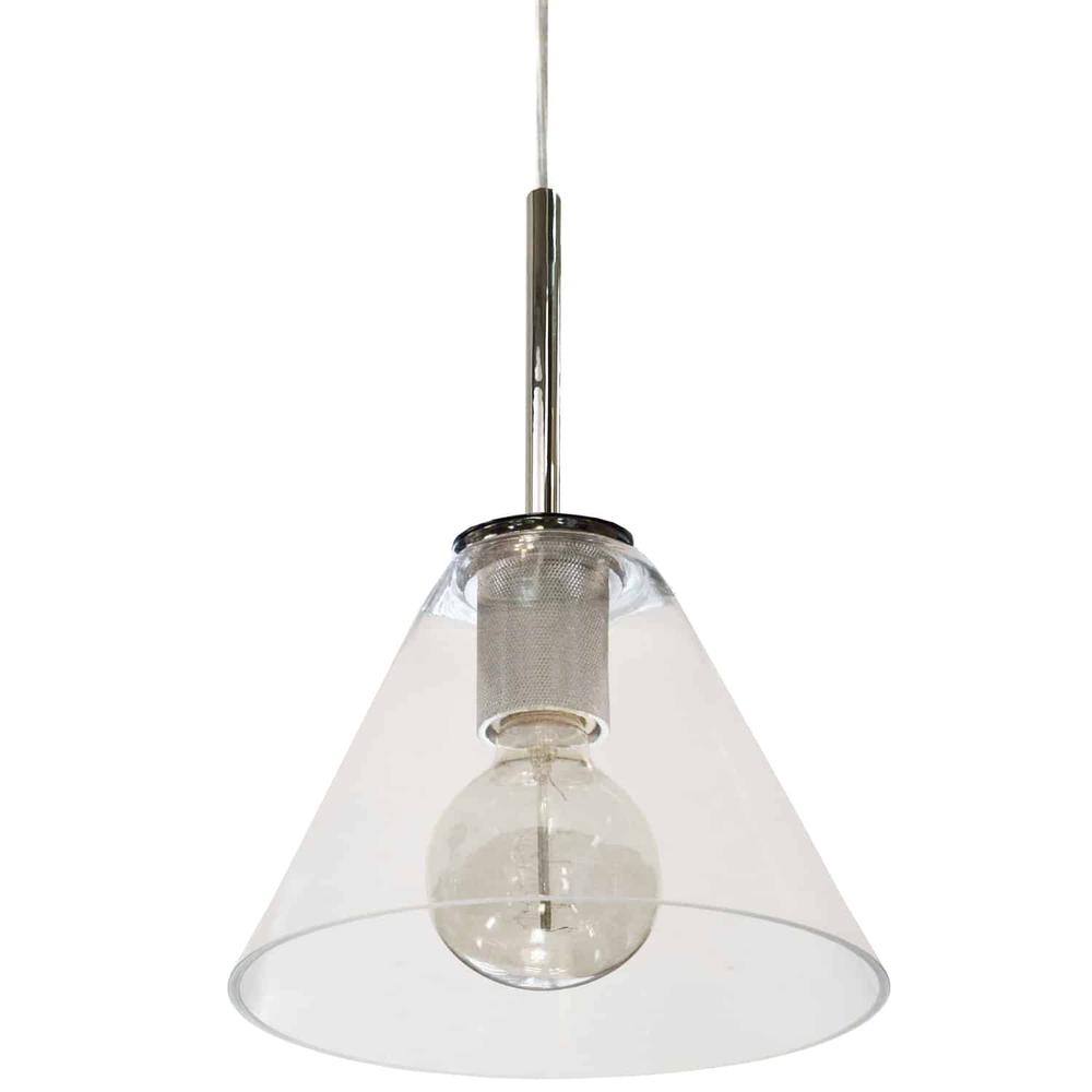 Emilia 1LT Pendant, PC w/ Clear Glass