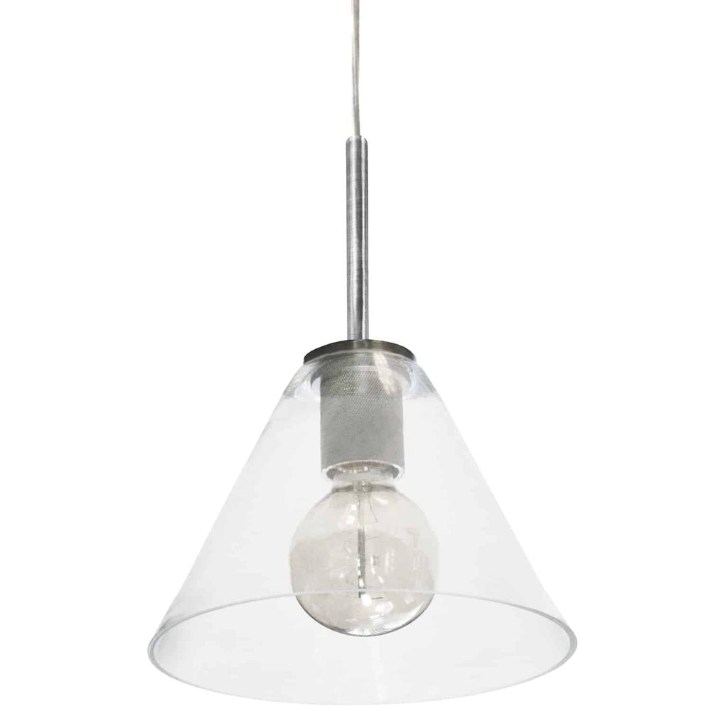 Zoe 1LT Pendant, SC w/ Clear Glass