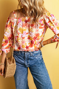 Thumbnail for Printed Off Shoulder Blouse