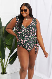 Thumbnail for Marina West Swim Full Size Float On Ruffle Faux Wrap One-Piece in Floral
