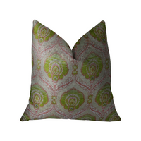 Thumbnail for Tulip Garden Pink and Green Handmade Luxury Pillow
