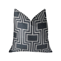 Thumbnail for Argyle Square Black and White Handmade Luxury Pillow