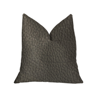 Thumbnail for Modern Black Black Artificial Leather Luxury Throw Pillow