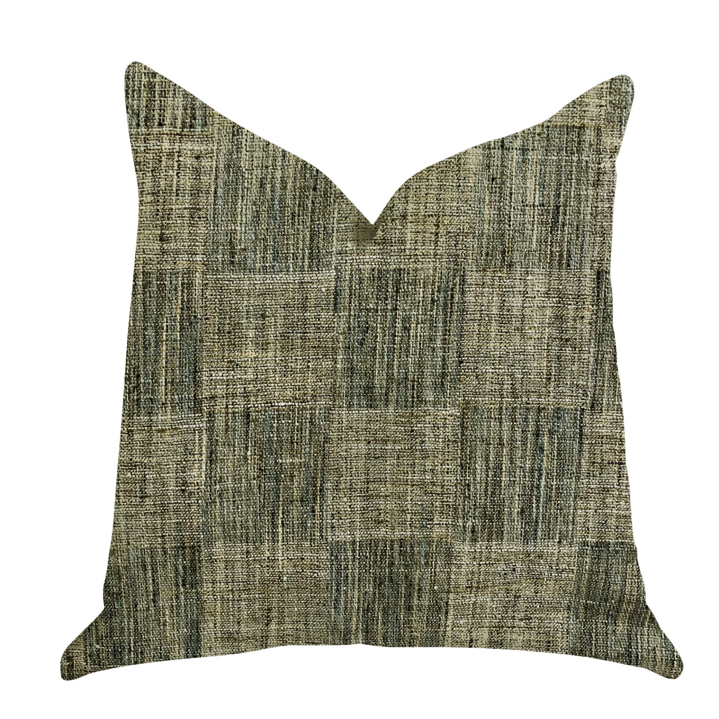 Foursquare Avenue in Green Tones Luxury Throw Pillow