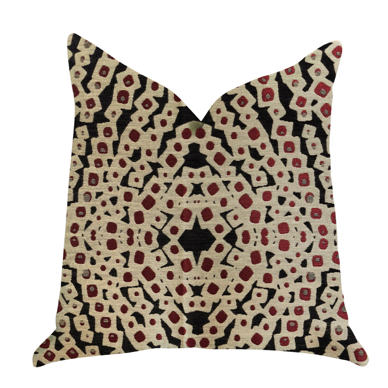 Scarlet Gem Luxury Throw Pillow in Red and Black
