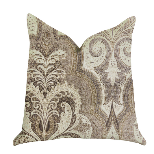 Tawny Isabella Damask Luxury Throw Pillow