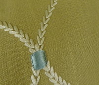 Thumbnail for Abby  Taupe White and Blue Handmade Luxury Pillow