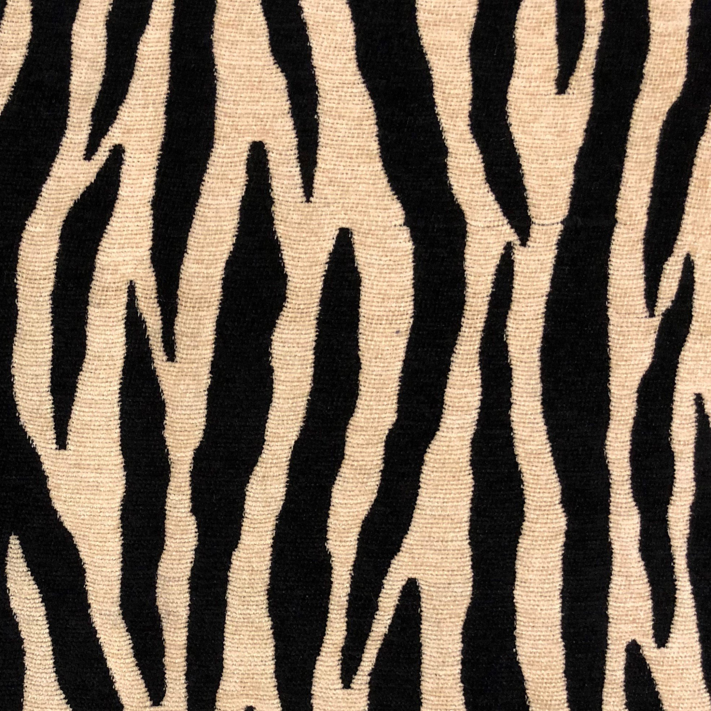 Zippy Zebra Black and Beige Luxury Throw Pillow